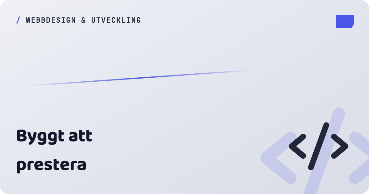 Webbdesign & utveckling